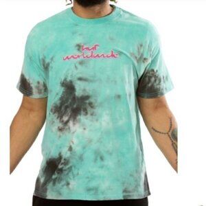 HUF T Shirt mens size medium blue black tie dye short sleeve